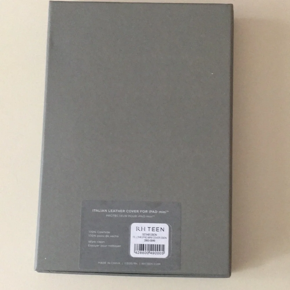 Restoration Hardware Black leather mini ipad cover